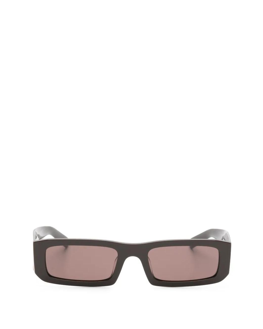 Prada Brown Lunettes De Soleil Rectangulaires À Logo
