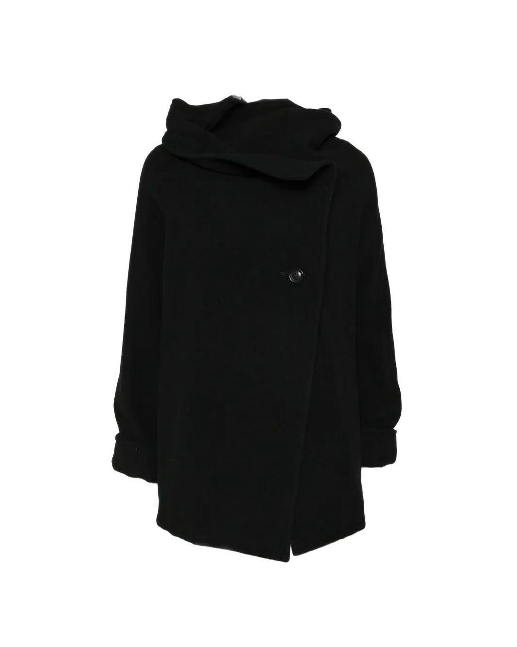 Y's Yohji Yamamoto Black Single-Breasted Coat