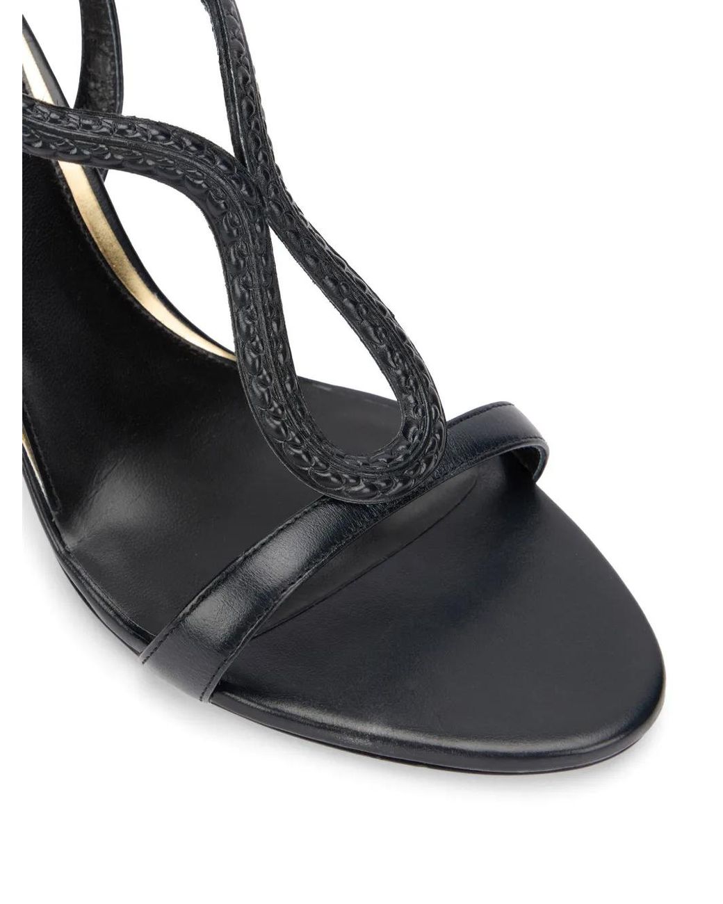 Roberto Cavalli Black T-Strap Sandals
