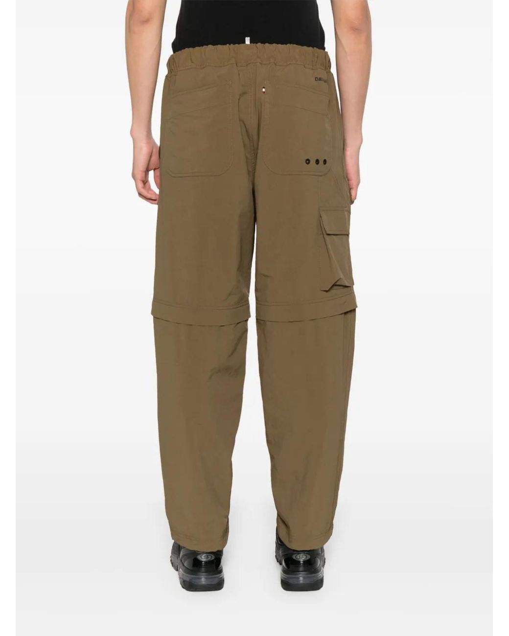 Moncler Green Froisse Technique Cargo Trousers for men