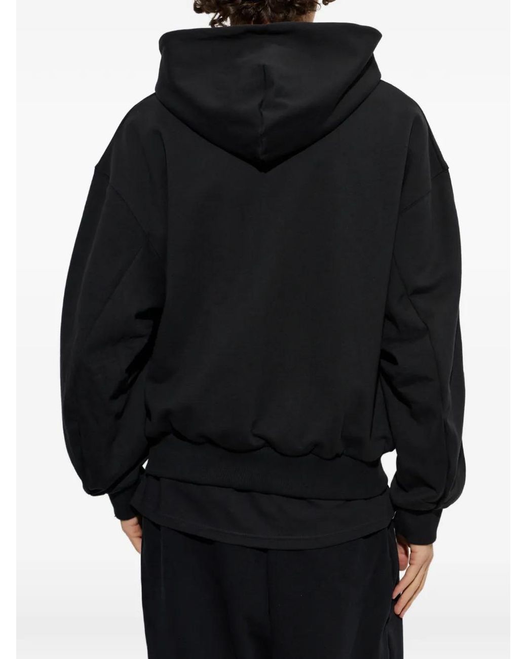 Adidas Black Premium Essentials Cropped Full-Zip Hoodie for men