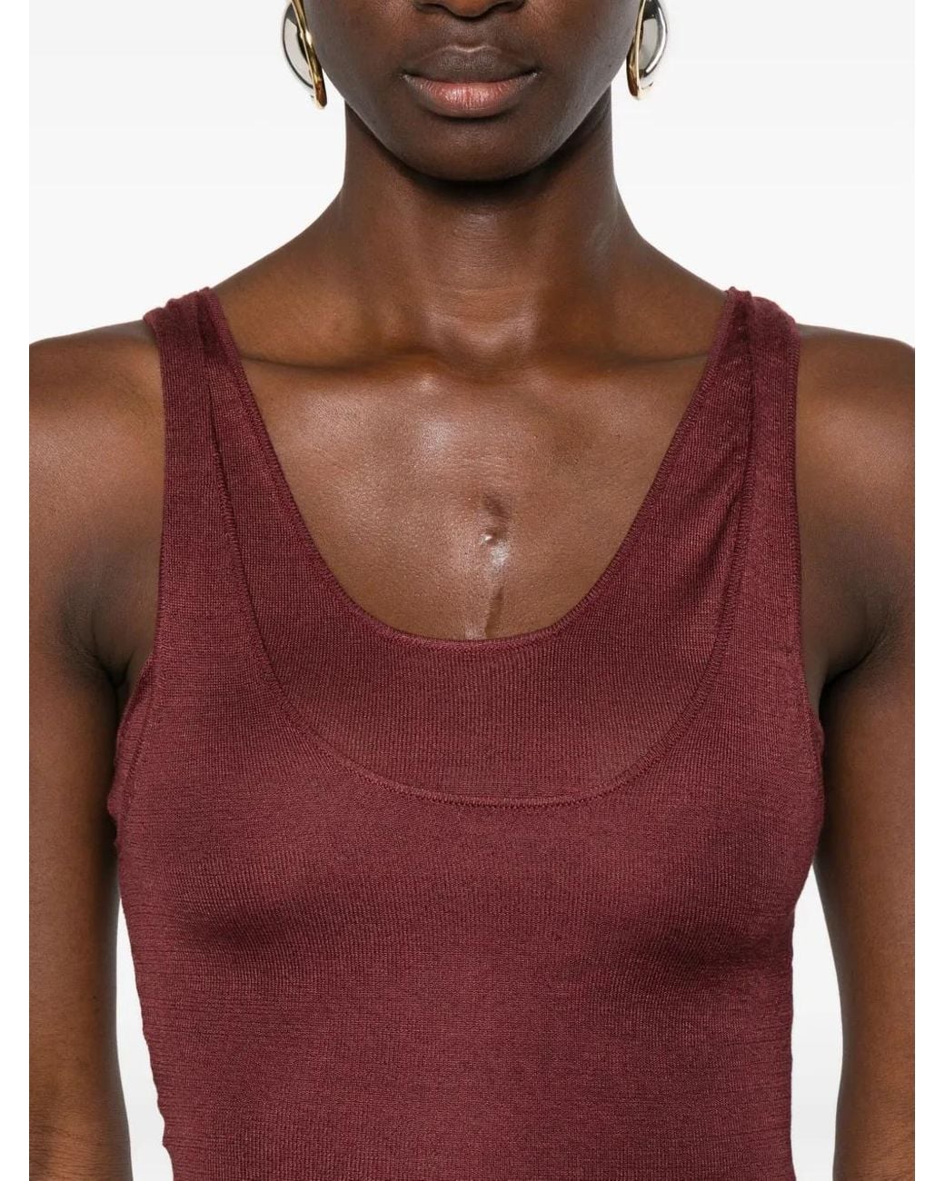 AYA MUSE Purple Scoop-Neck Maxi Dress