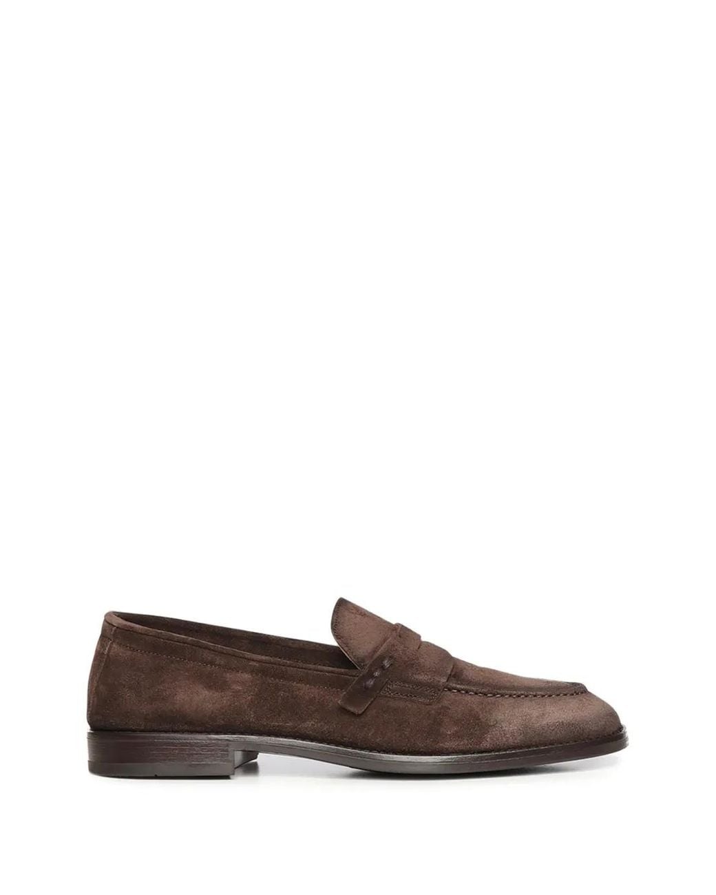 John Galliano Brown Mocassins Tequila En Daim À Entaille Penny for men