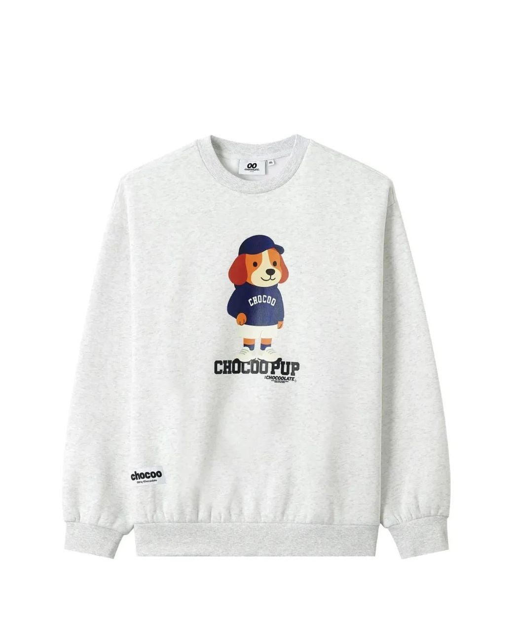 Chocoolate White Graphic-Print Sweatshirt for men