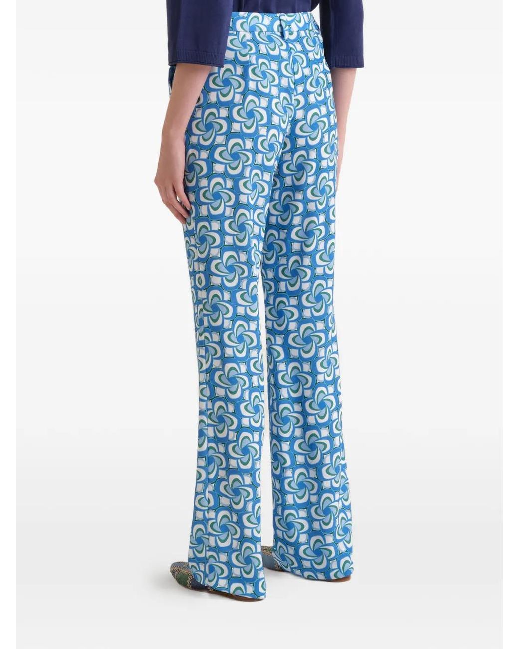 Maliparmi Blue Printed Trousers