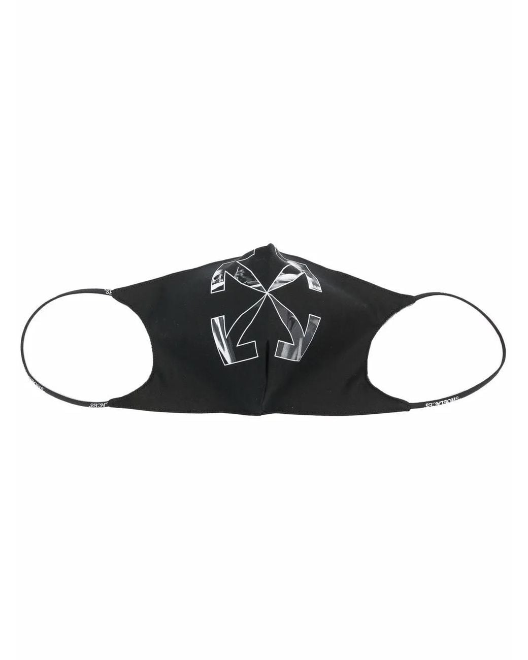 Off-White c/o Virgil Abloh Black Caravaggio Arrows-Print Face Mask for men