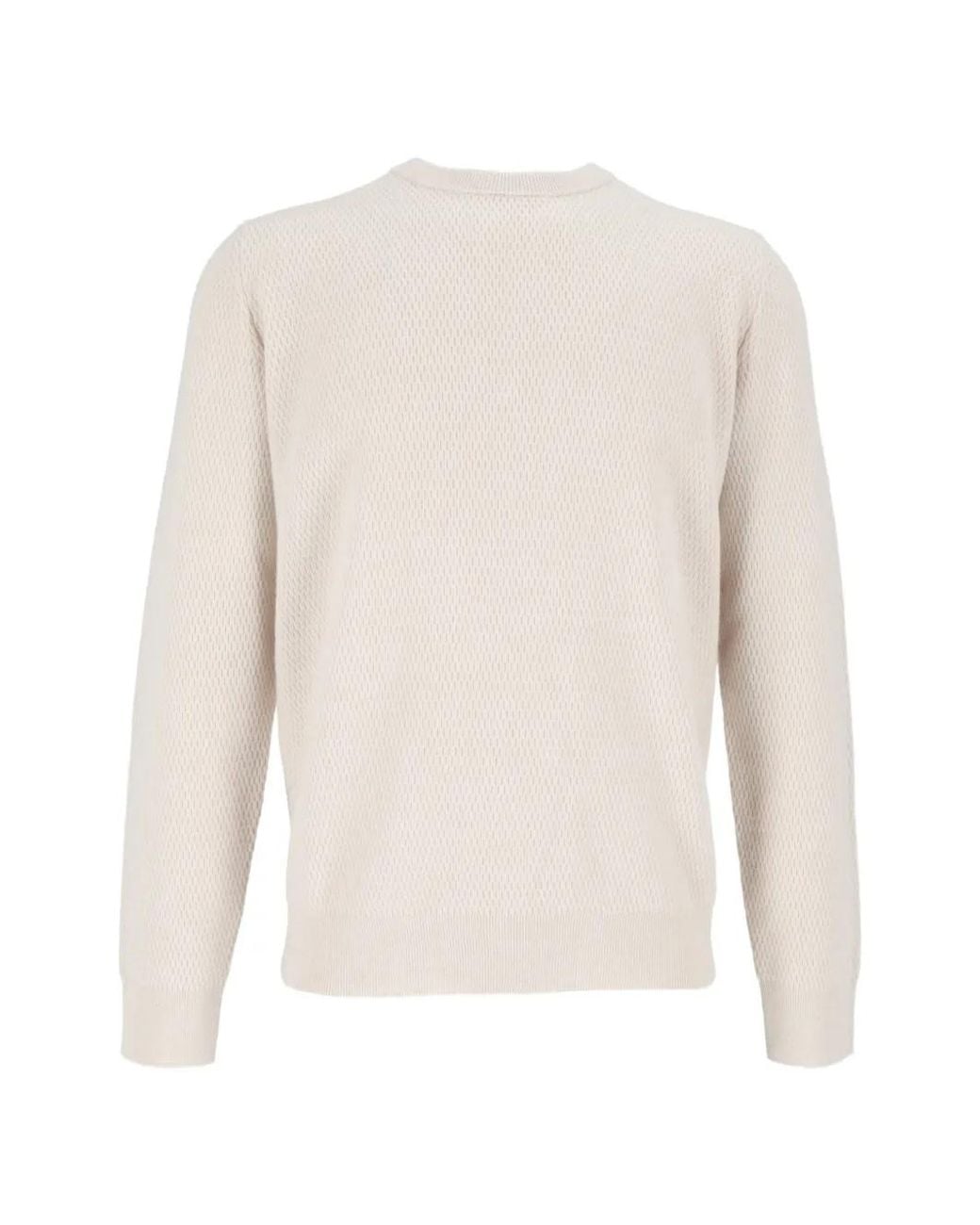 Peserico White Textured-Knit Sweater for men