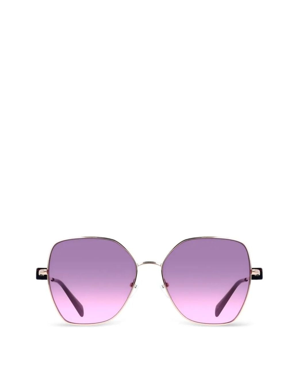 Liu Jo Purple Geometric-Frame Sunglasses