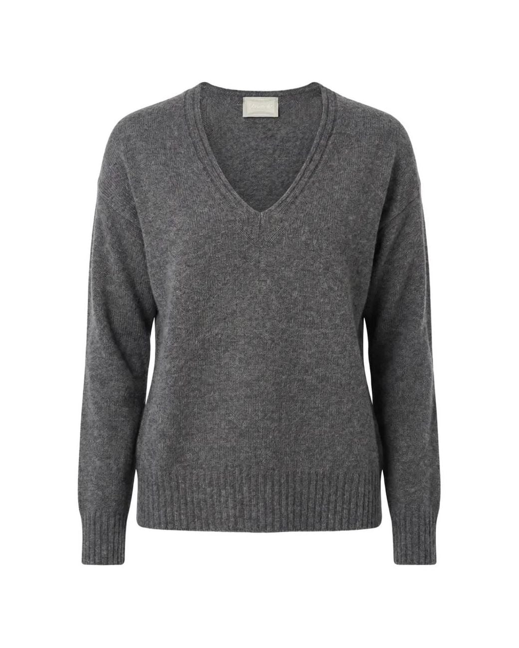 Pull À Col V Drumohr en coloris Gray