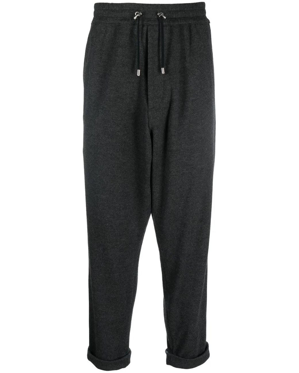 Balmain Black Low-crotch Drawstring-waist Trousers for men