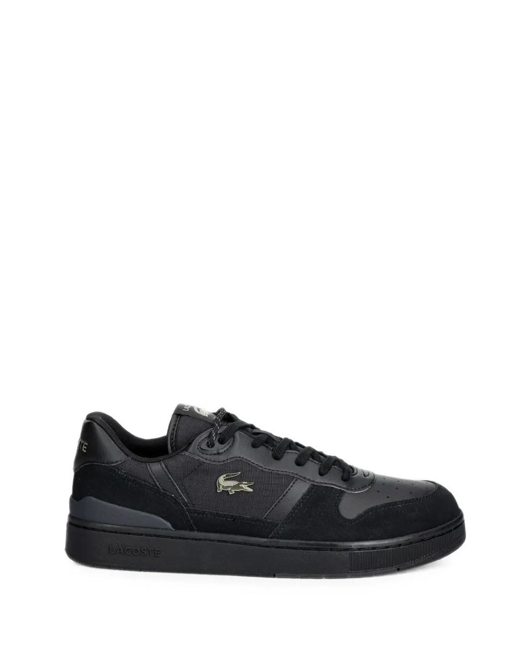 Lacoste Black Logo-Plaque Panelled Sneakers for men