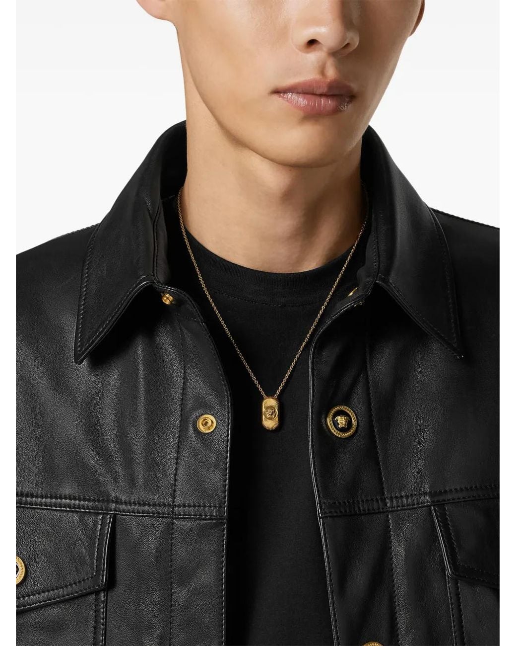 Versace Metallic Necklace for men