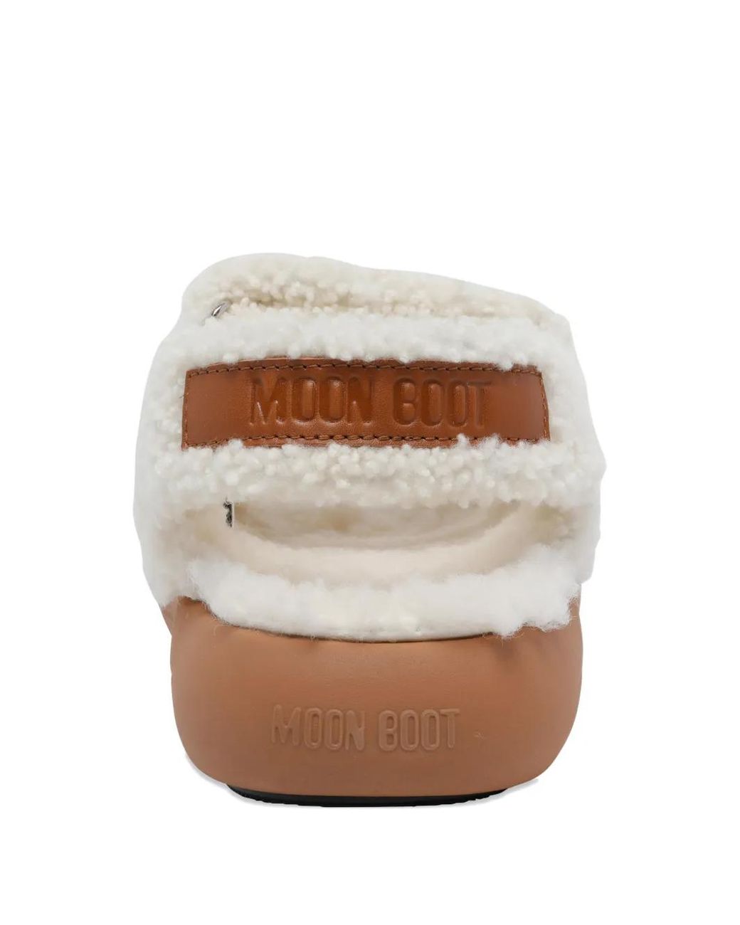 Moon Boot White Shearling Platform Sandals