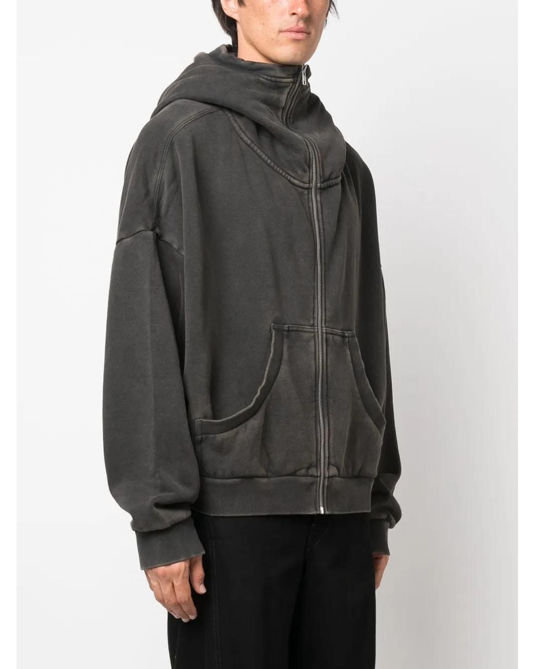 Entire studios Black Zip-Fastening Cotton Hoodie