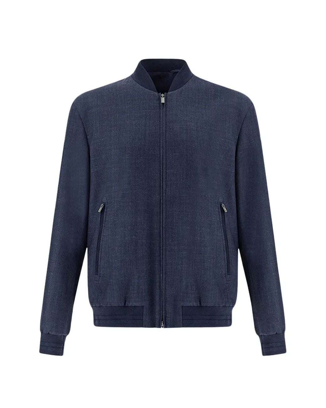 Paul & Shark Blue X Loro Piana Jersely Bomber Jacket for men