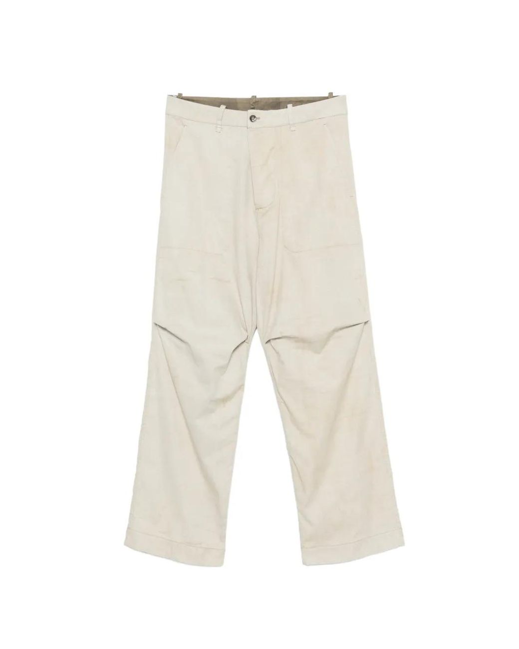 Masnada White Off- Patch Trousers for men