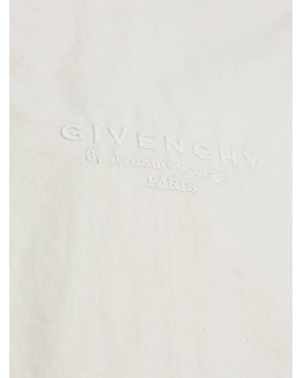 Givenchy White Cotton Bomber Jacket for men