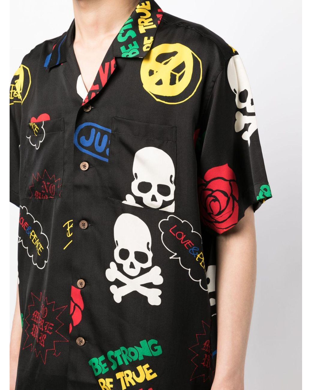 Mastermind Japan Bandana Print Shirt in Red for Men