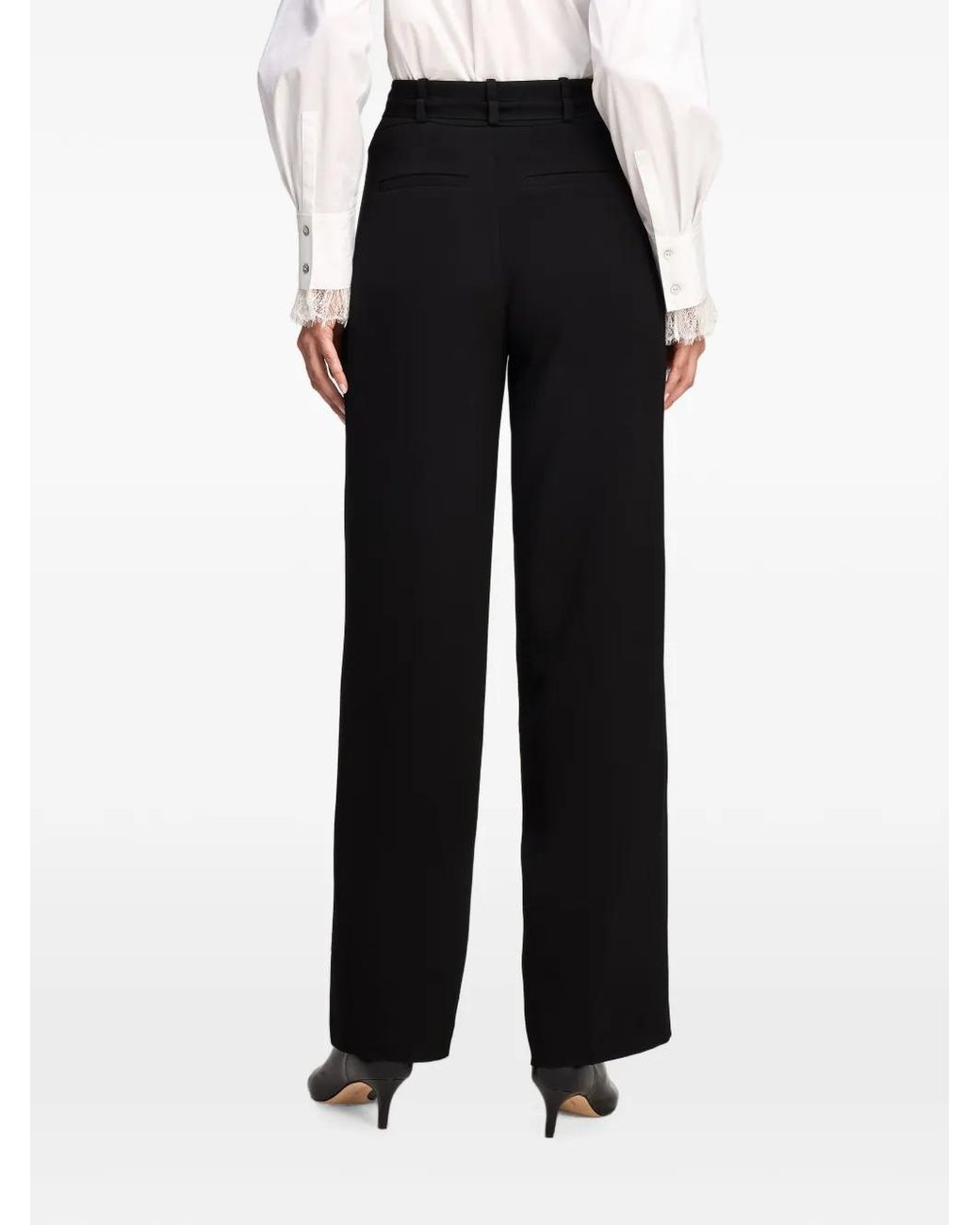 Cinq À Sept Black Pantalon Maelor À Double Ceinture