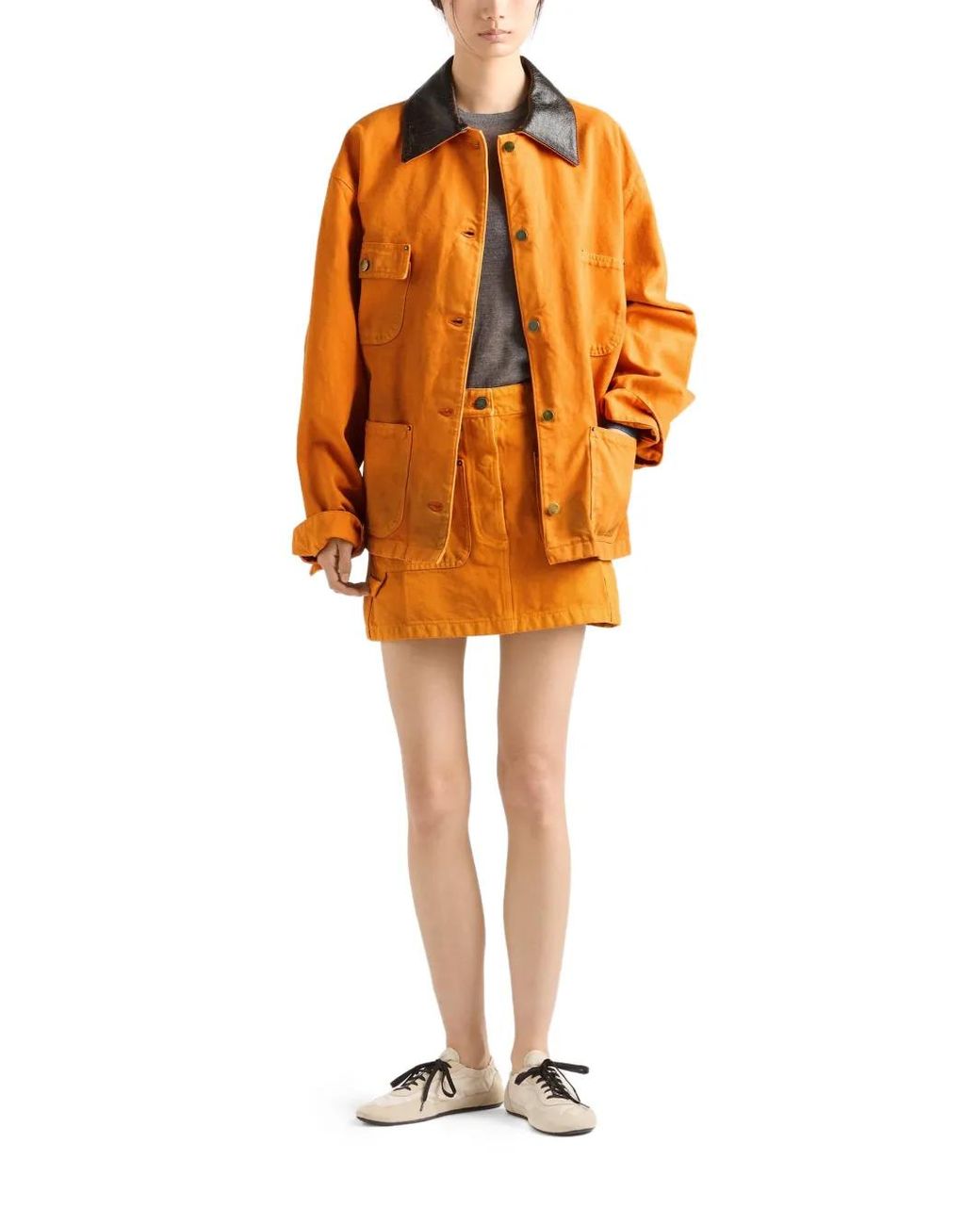 Prada Orange Canvas Jacket