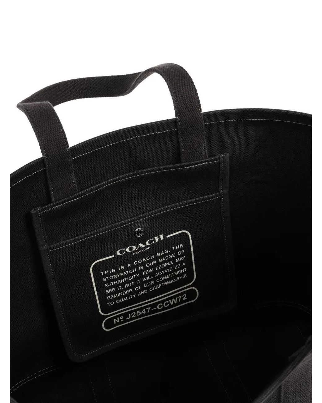 COACH Black Top Handle Tote Bag for men