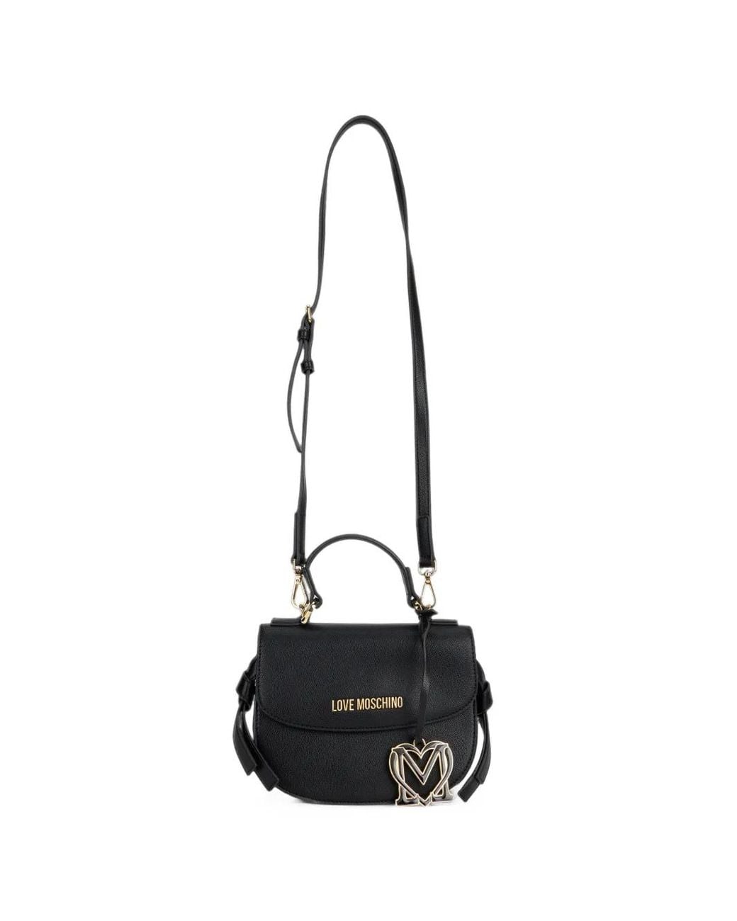 Love Moschino Black Logo-Plaque Shoulder Bag