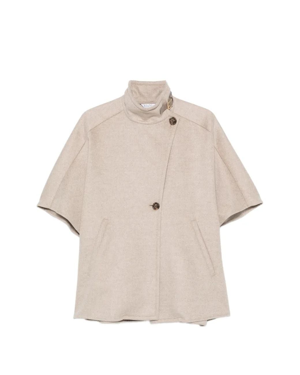 Max Mara Natural Cape Oversize En Cachemire