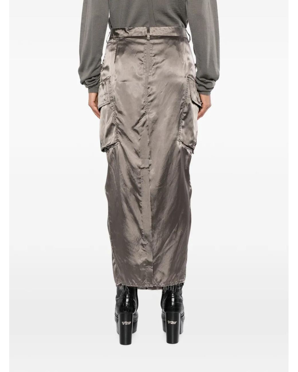 Rick Owens Gray Firbanks Skirt