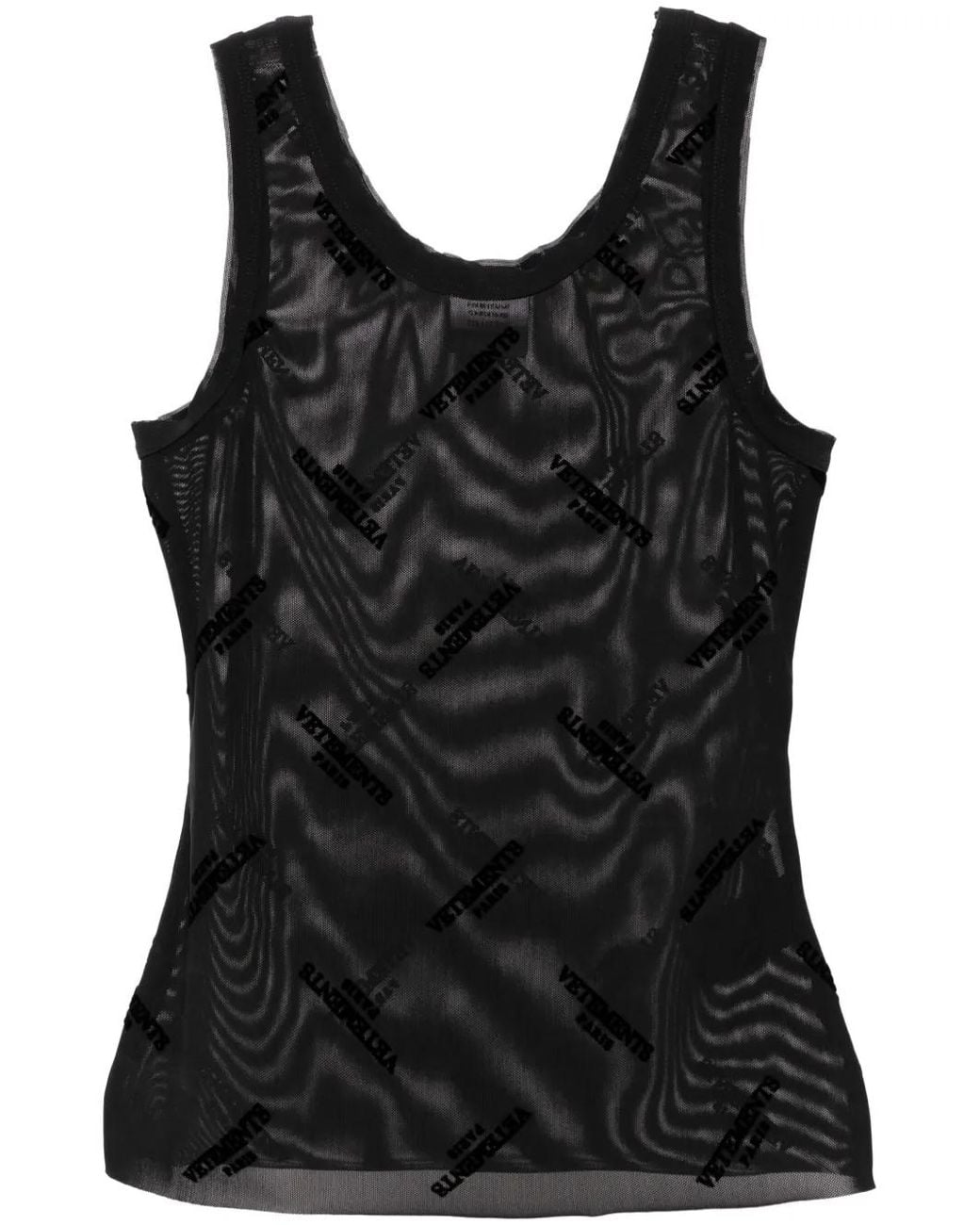 Vetements Black Power Tank Top