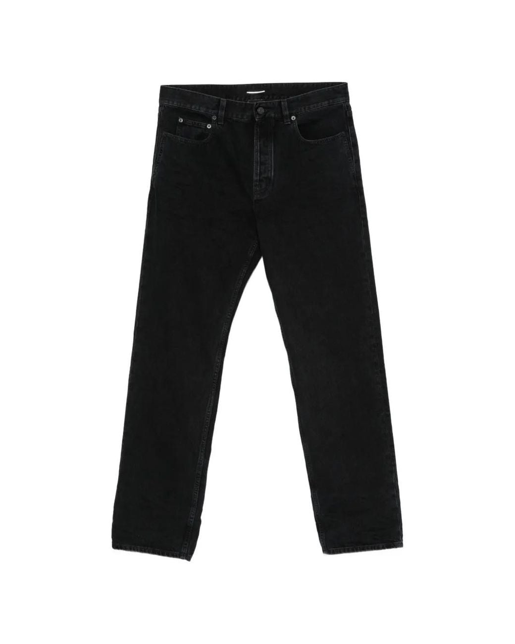 Saint Laurent Black Logo-Patch Jeans for men