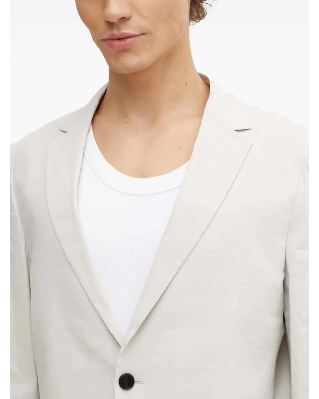 Theory White Single-Breasted Blazer for men