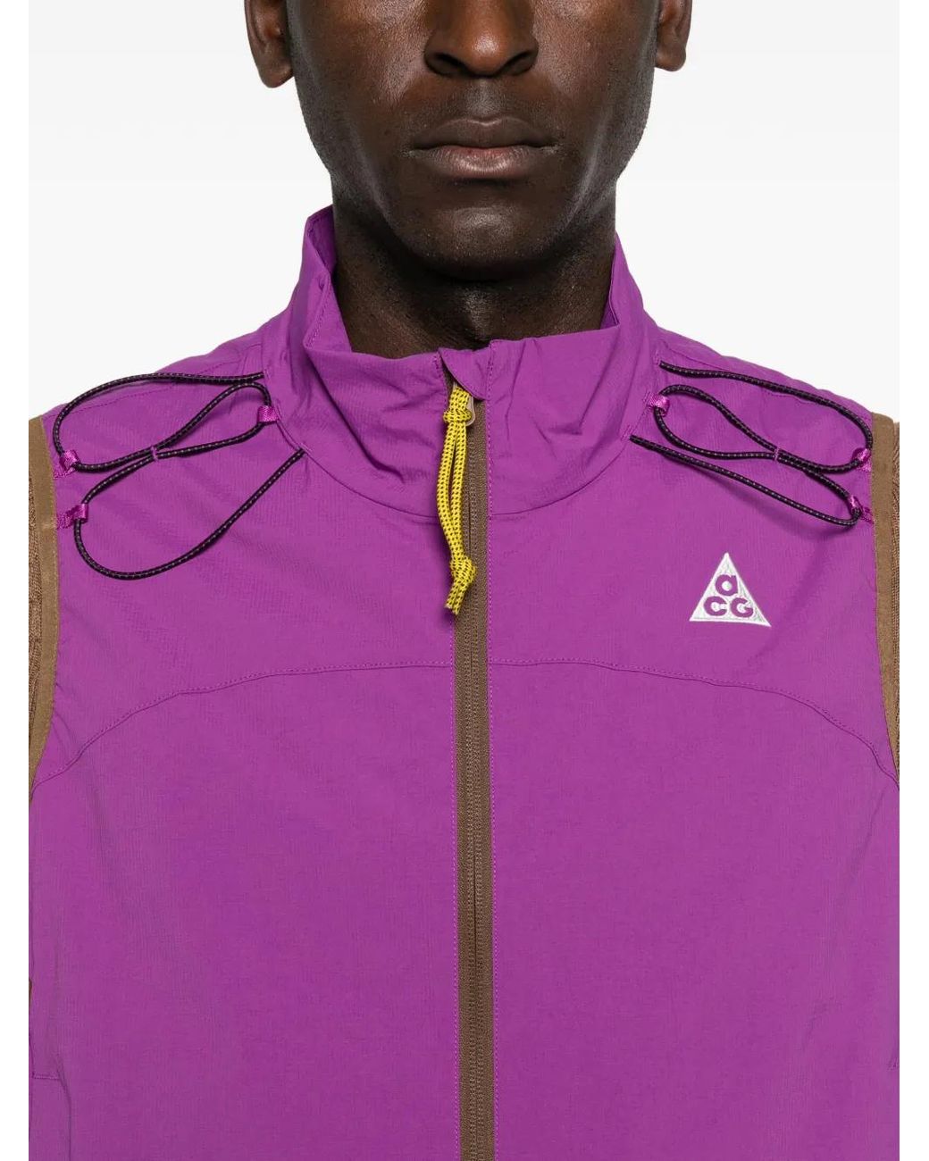Nike Purple Acg Death Bloom Zip Sleeveless Jacket for men