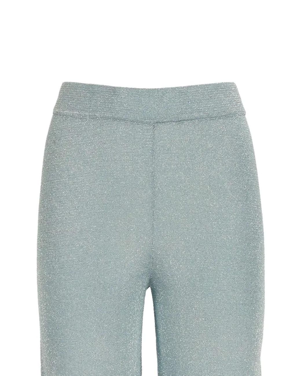 Kangra Blue Pantalon Palazzo Métallisé En Maille