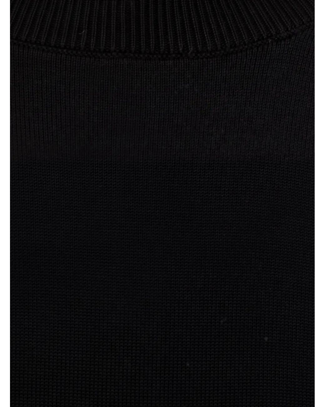 Sisley Black Crew-Neck Sweater for men