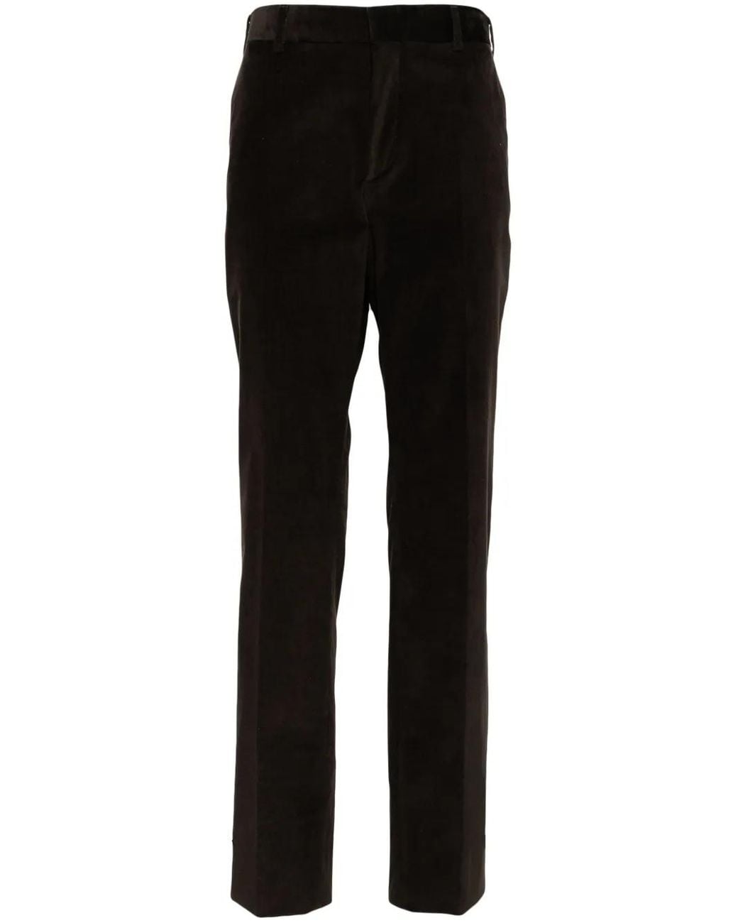 Brioni Black Tailored Straight-Leg Trousers for men
