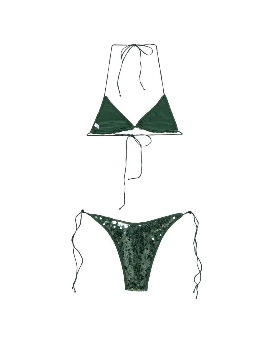 Oseree Green Marylin Sequinned Bikini