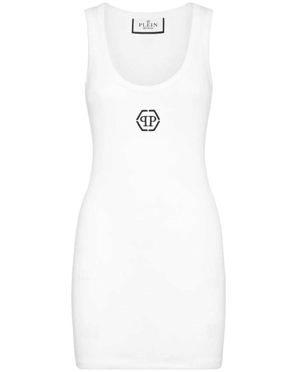 Philipp Plein White Tanktop Dress