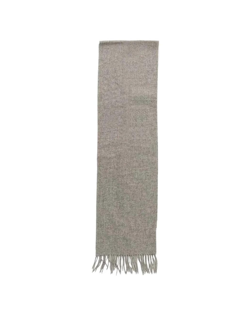 Barbour White Fringed-Edge Scarf