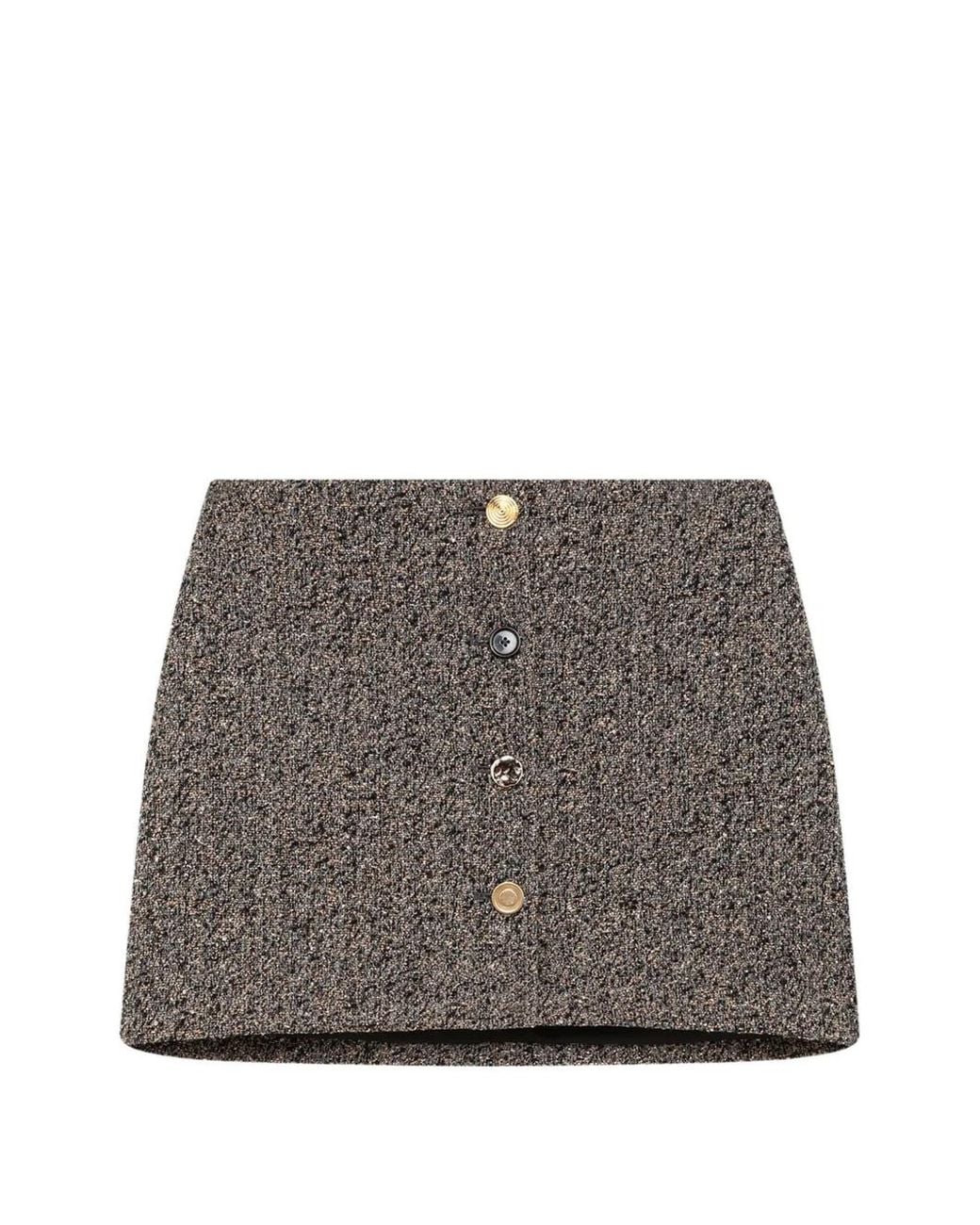 MSGM Button-Down Mini-Rok in het Gray