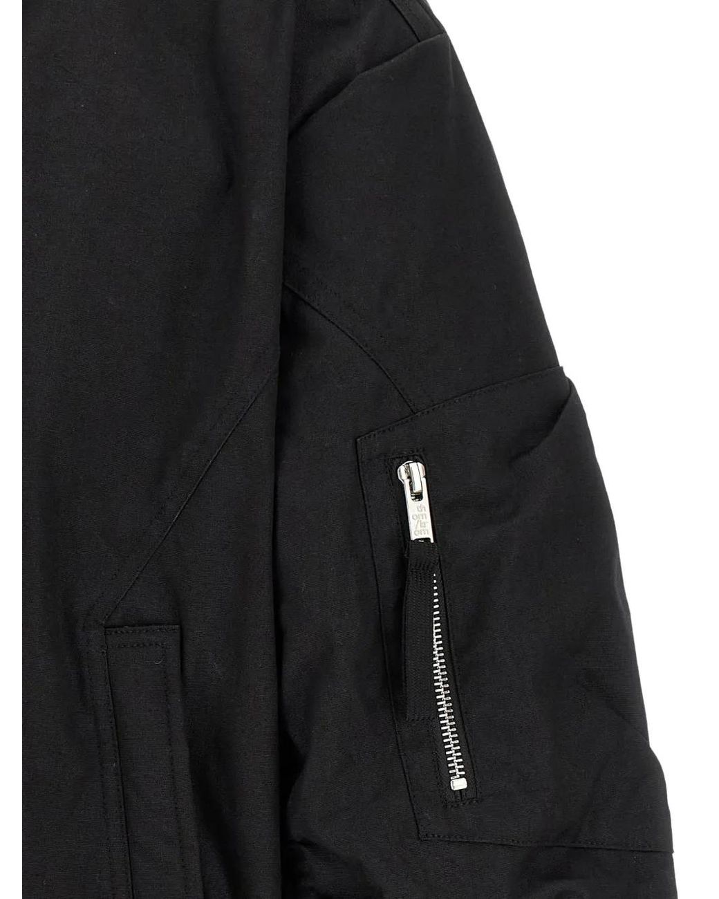 Thom Krom Black Veste À Capuche Et Manches Froncées for men