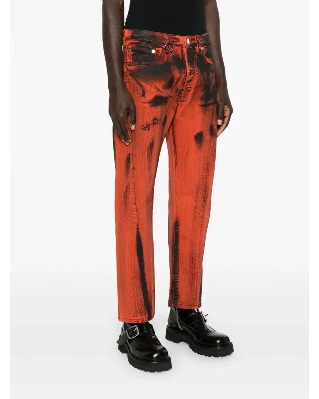 Vaqueros Rectos Side Denim Etudes Studio de color Orange