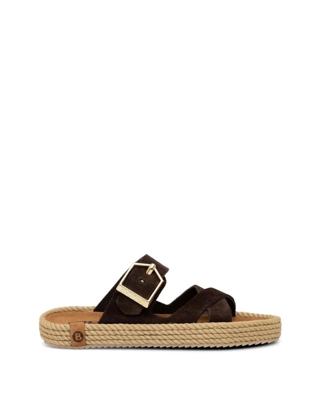 Bohonomad Brown Sevilla Buckle-Fastening Rope-Sole Espadrilles