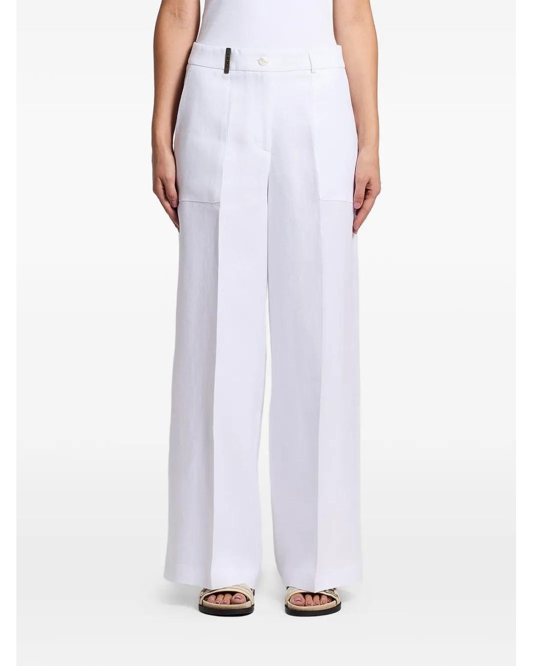 Peserico Purple Patch-Pocket Palazzo Pants