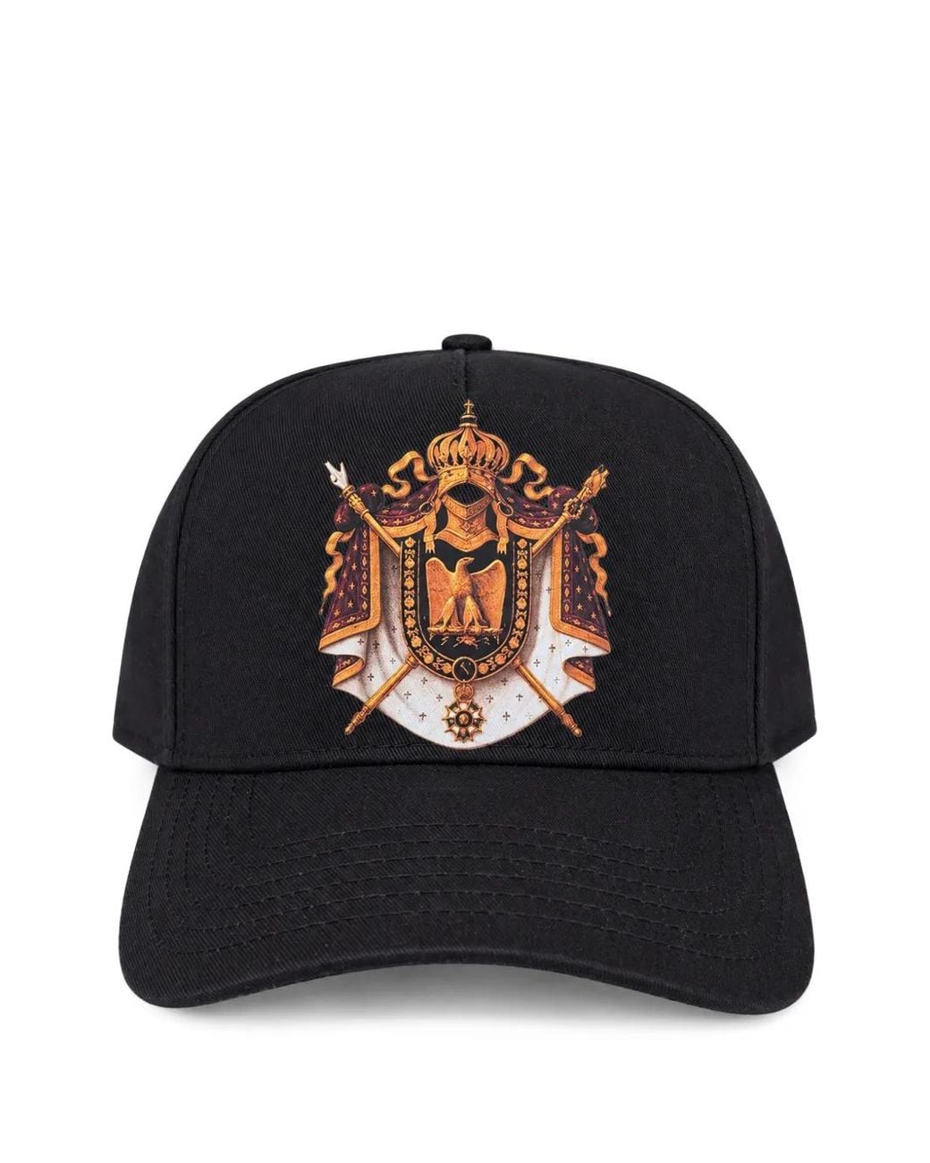 Melt Black Crest-Print Baseball Cap