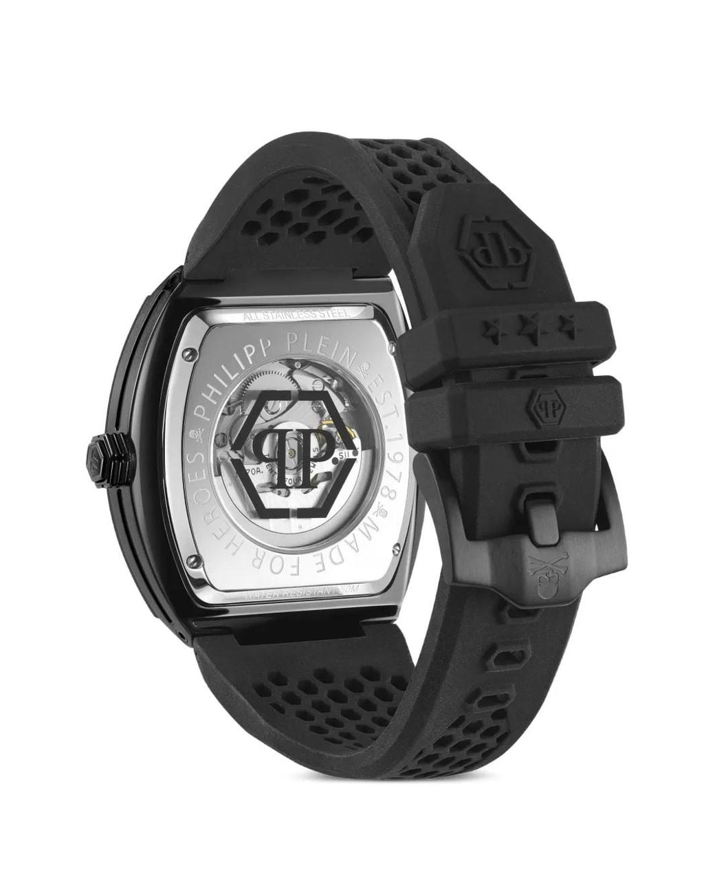 Philipp Plein Black The $Keleton 44Mm Watch for men