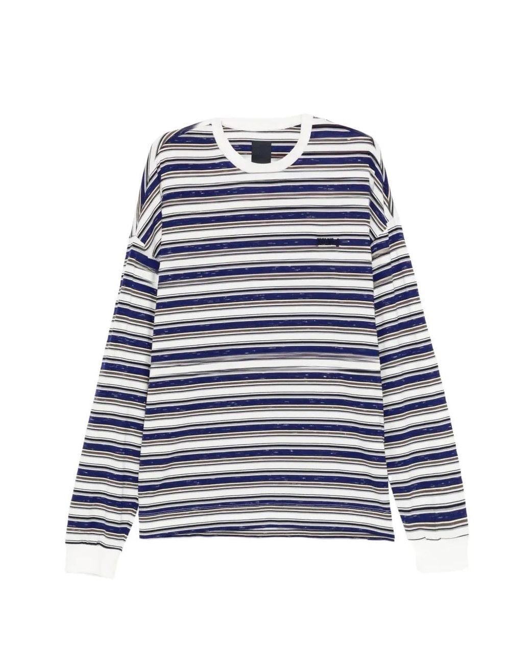 Juun.J White Horizontal-Stripe Long-Sleeve T-Shirt for men