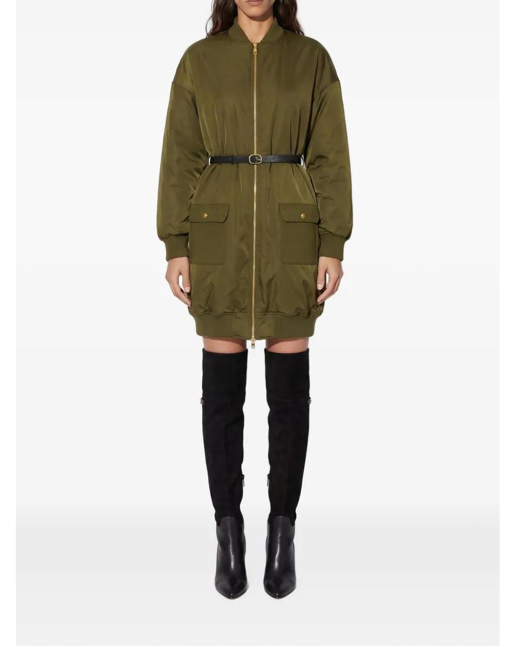 Elisabetta Franchi Green Down Jacket