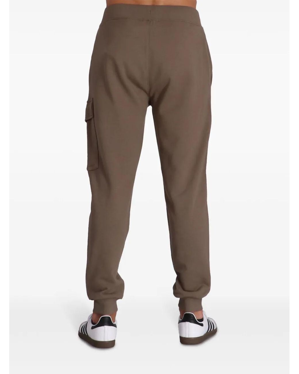 C P Company Brown Diagonal Cargo Track Pants for men