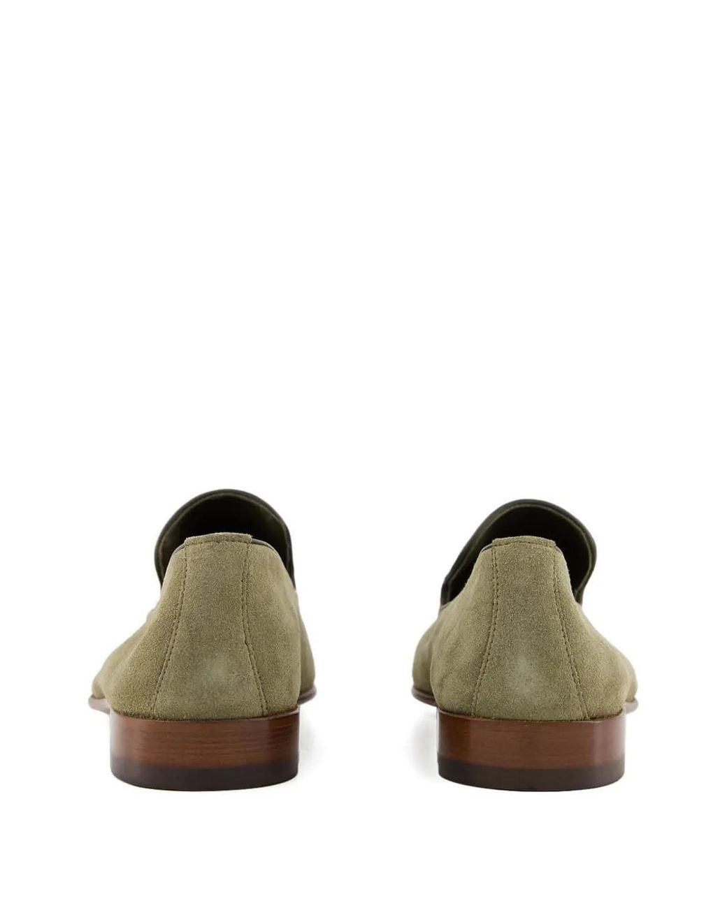 Manolo Blahnik Green Suede Loafers for men