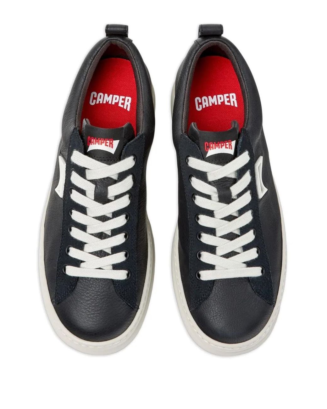 Camper Black Runner Four Leather Suede Sneakers for men